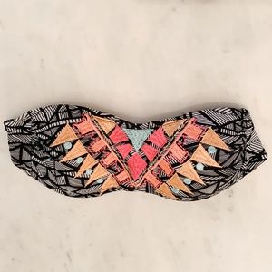 xhilaration strapless bandeau bikini top, size XS